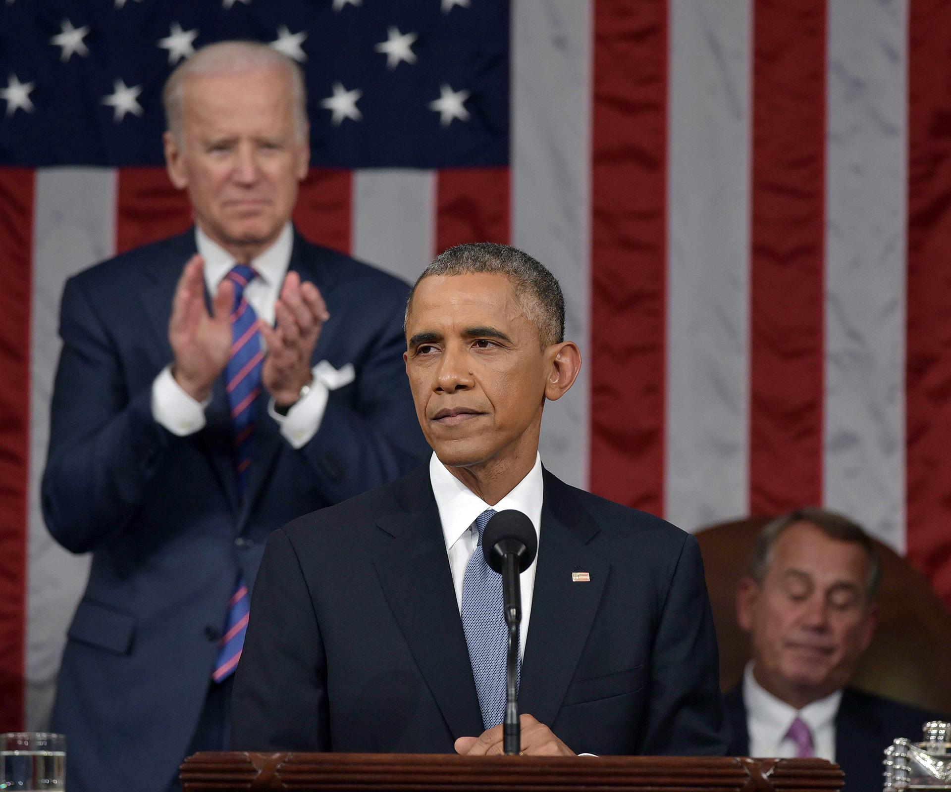 President Obama delivers State of The Union address. PHOTO: Getty.