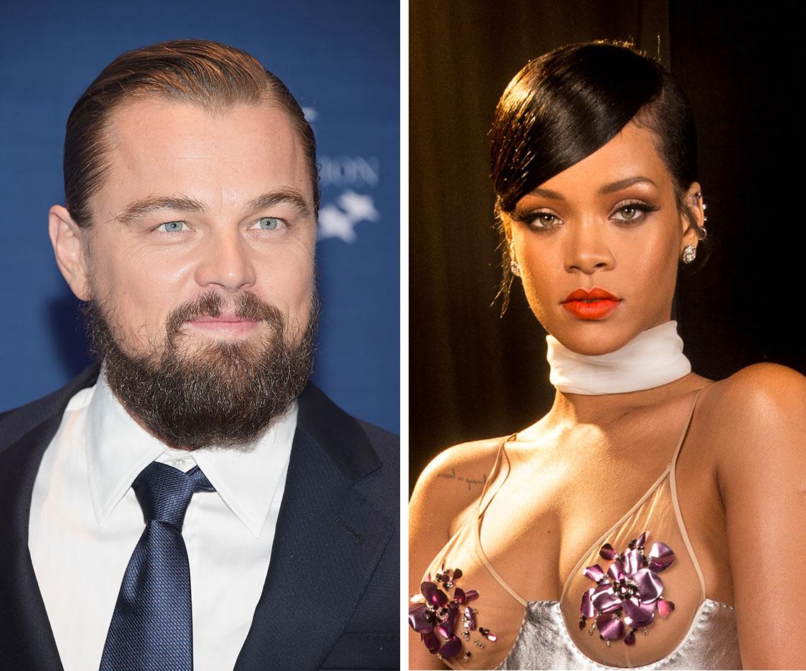 Leonardo Dicaprio hooked up in front of Rihanna