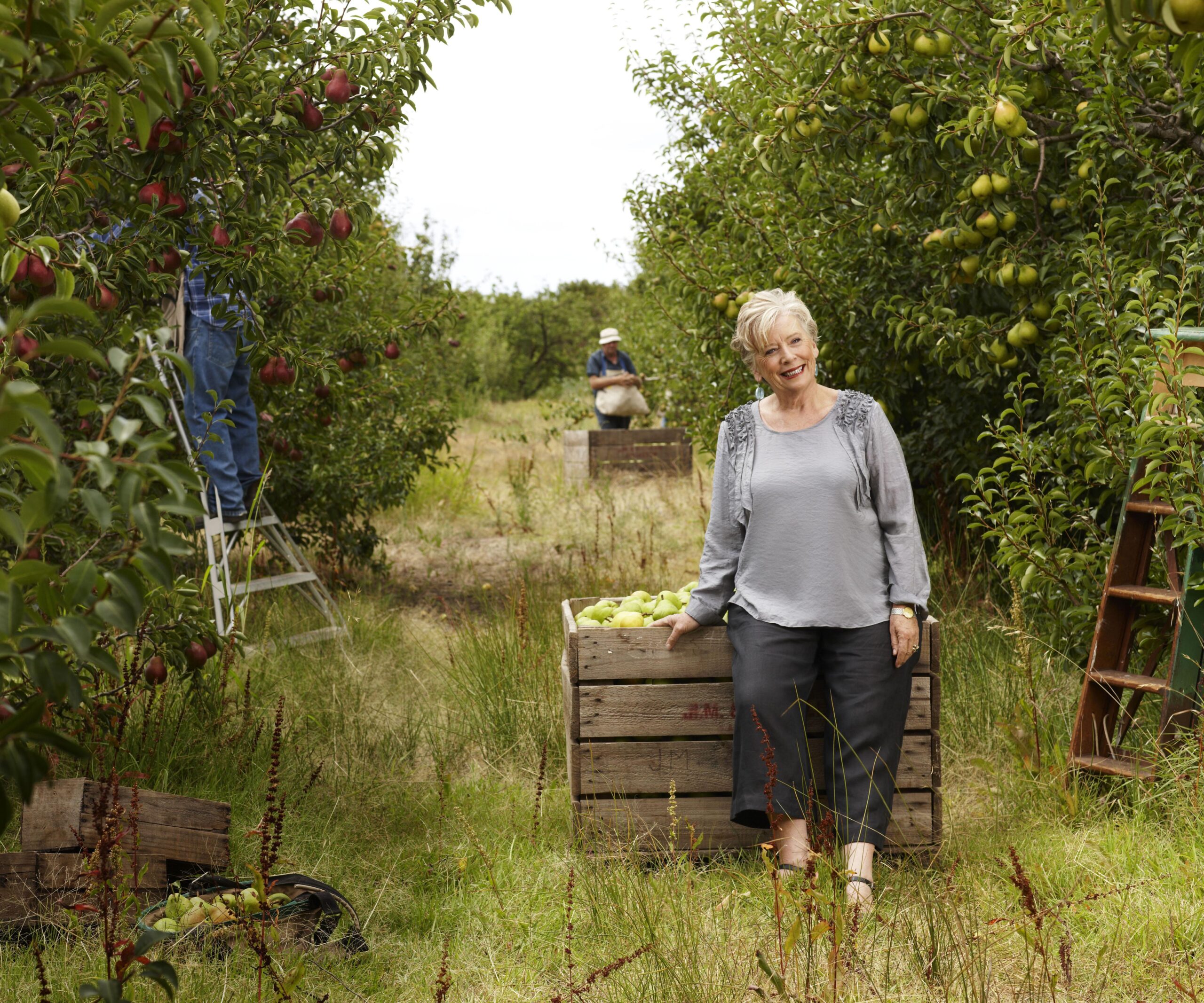 Maggie Beer at her Orchard in South Australia