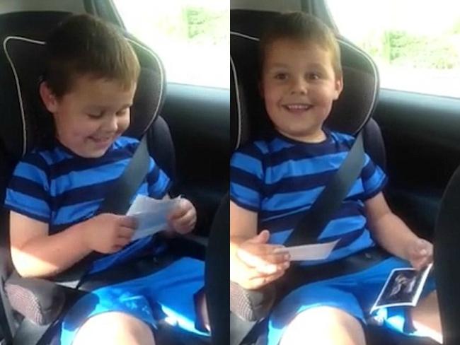 British Boy Discovers He Will Be A Big Brother