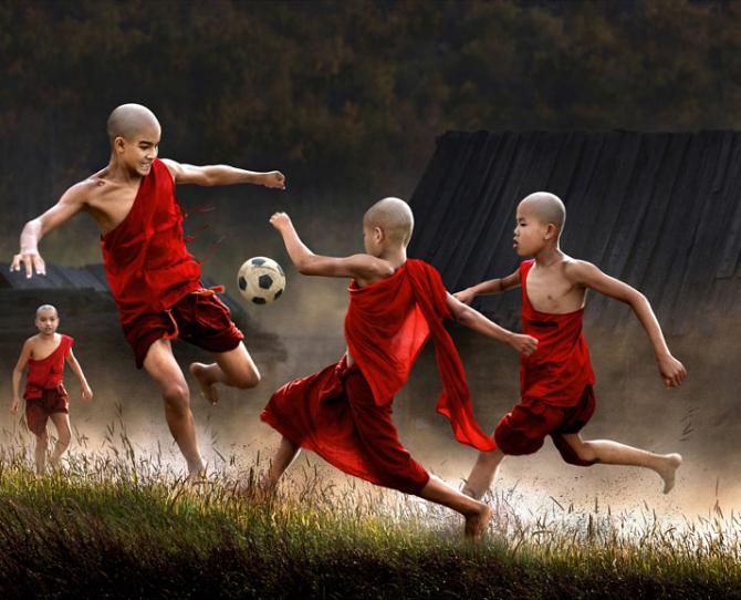 Children playing in Myanmar