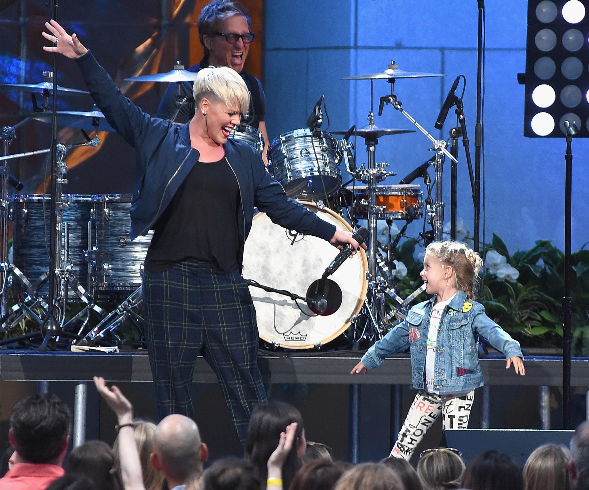 Pink’s daughter Willow simply adores her baby brother
