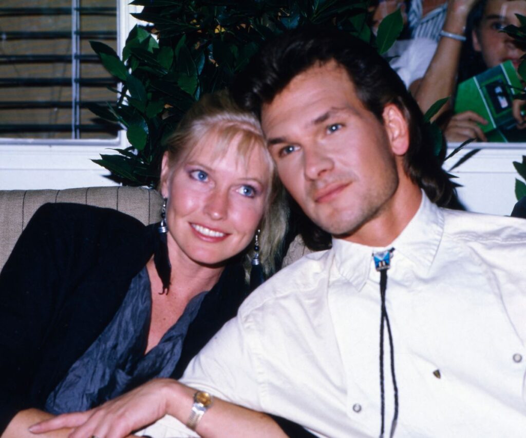 A young Patrick Swayze with wife Lisa Niemi.