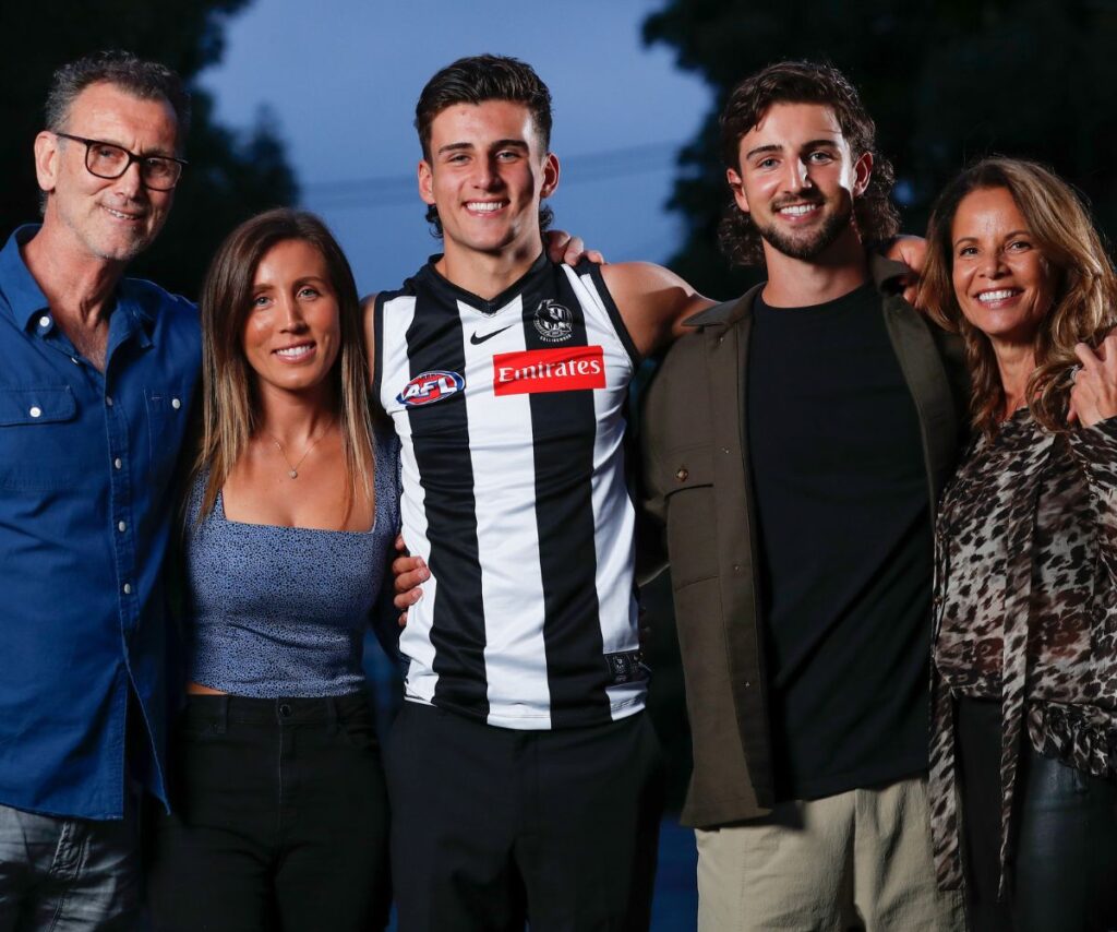 The Daicos family. Peter Daicos with wife Colleen, daughter Madison and sons Nick and Josh.