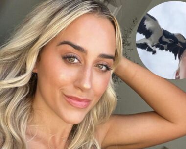Aussie influencer catches the gruesome moment a magpie lodged its beak in her eye