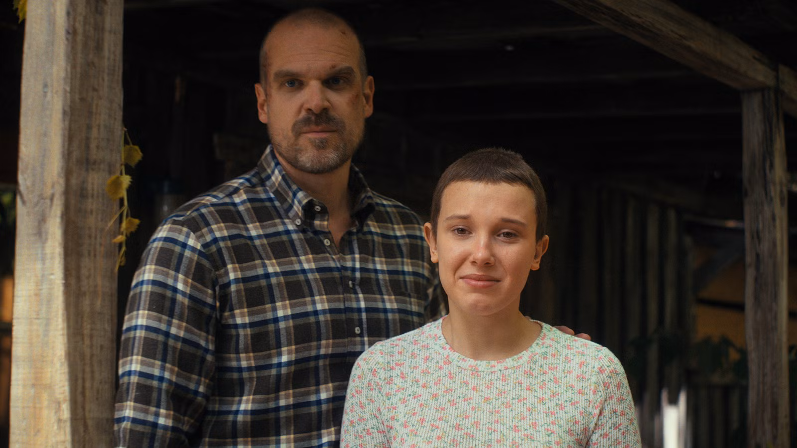 Millie Bobby Brown and David Harbour Stranger Things