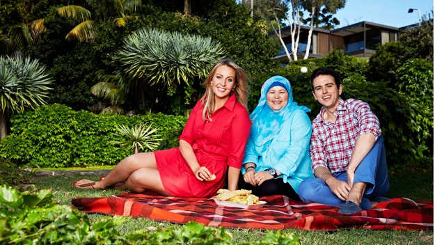 *The Weekly's* assistant food editor Xanthe Roberts, her partner Andrew Lockhart, and their Afghan asylum seeker.