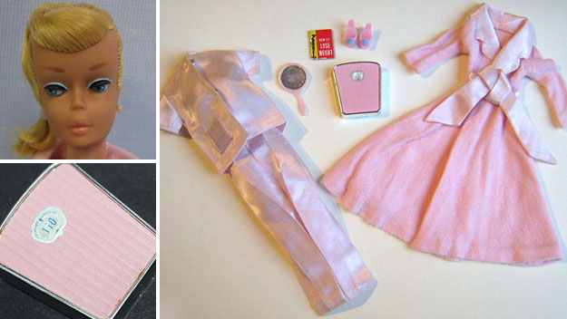 1960s Barbie comes with 'don't eat' diet book and scales set at 50kg