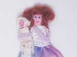 Mother and baby peg dolls
