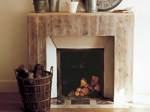 Log fireplace