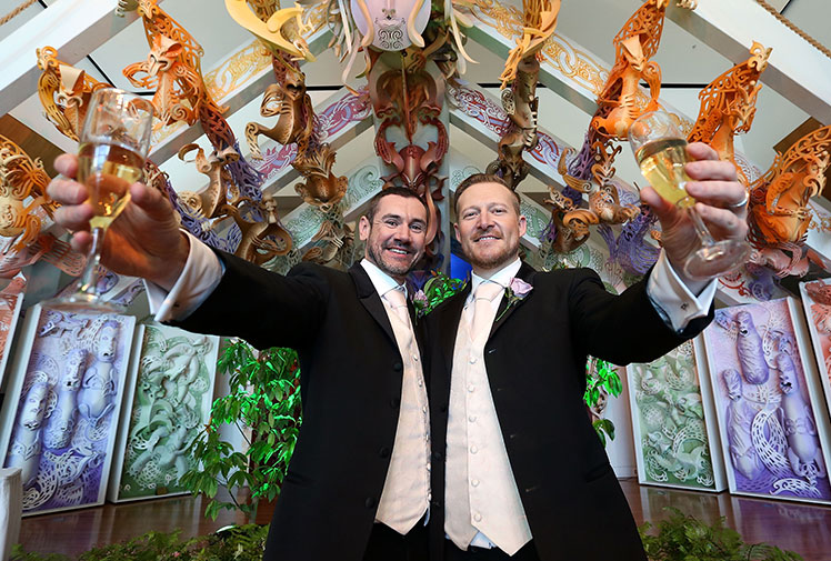 Paul McCarthy and Trent Kandler wed in New Zealand. 