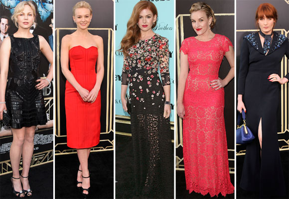 Female celebrities at the premiere of the Great Gatsby