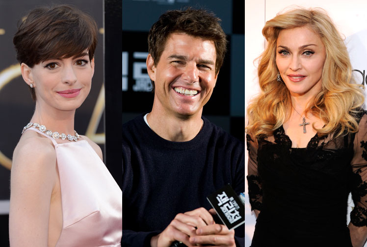 Anne Hathaway, Tom Cruise, Madonna