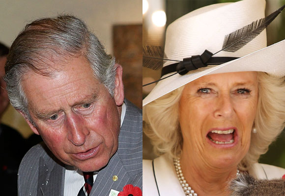 The funny faces of Charles and Camilla