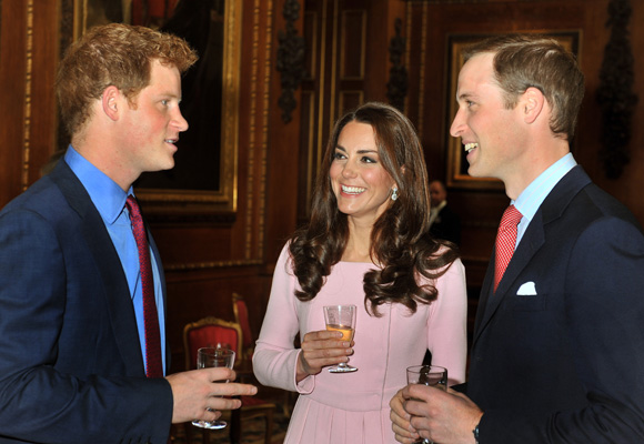 William, Kate and Harry shine at royal lunch