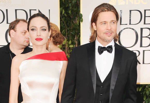 Angelina Jolie and Brad Pitt Golden Globes 2013