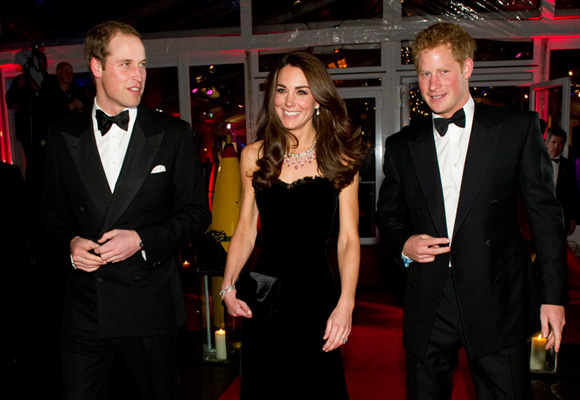 William, Kate and Harry dress to impress