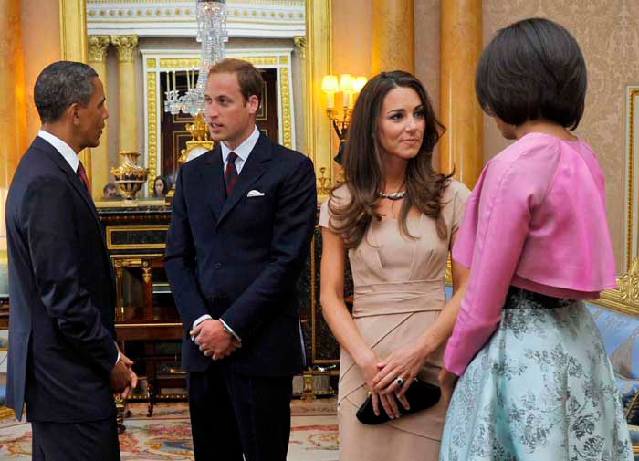 Prince William and Catherine meet the Obamas