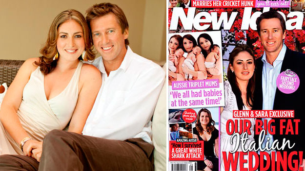 Glenn McGrath condemns 'fake wedding' magazine cover
