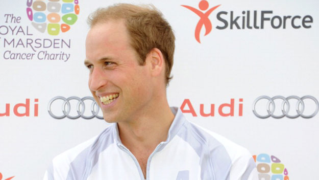 Prince William on nappy duty after polo match