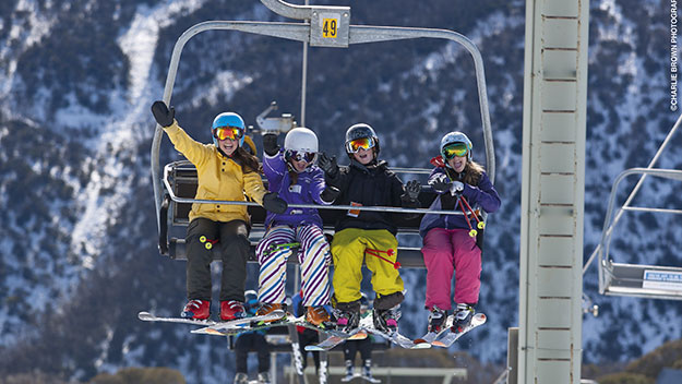 People on a skiilift