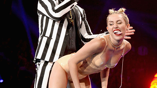 Miley Cyrus's performance at MTV Awards.