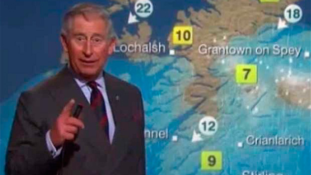 Prince Charles wows as weatherman