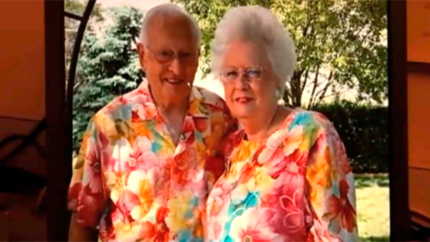 Matching outfits the secret to couple's 65-year marriage