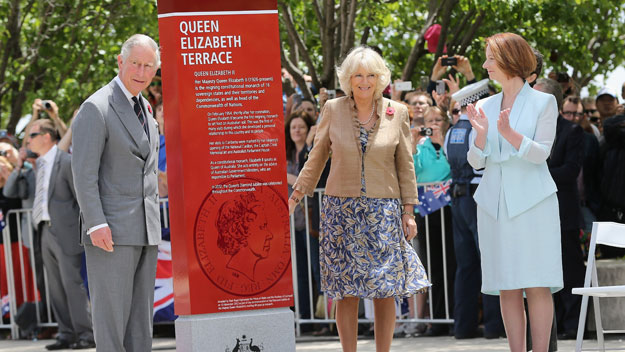 Charles and Camilla unveil Queen Elizabeth Terrace