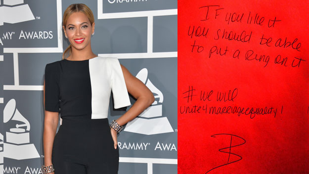 Beyonce: 'Everyone should be able to put a ring on it'