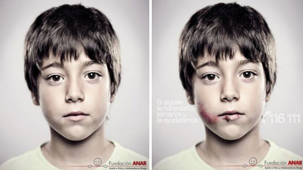 The child abuse poster only kids can see