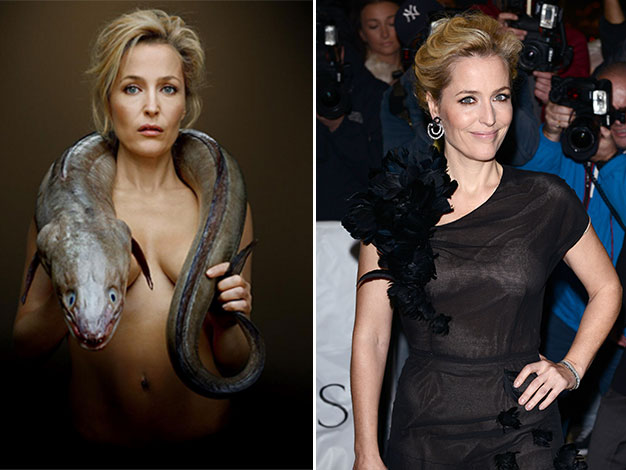 Gillian Anderson naked for FISH LOVE