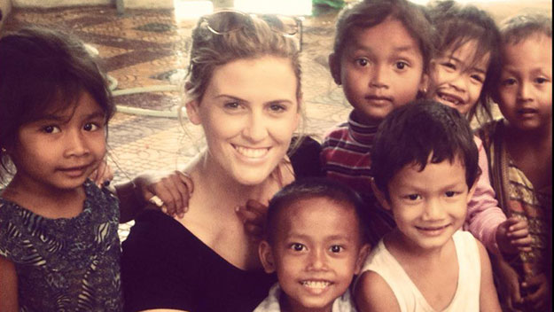 Queenslander Jordyn Archer in Cambodia, where she travelled to help victims of child sex trafficking.