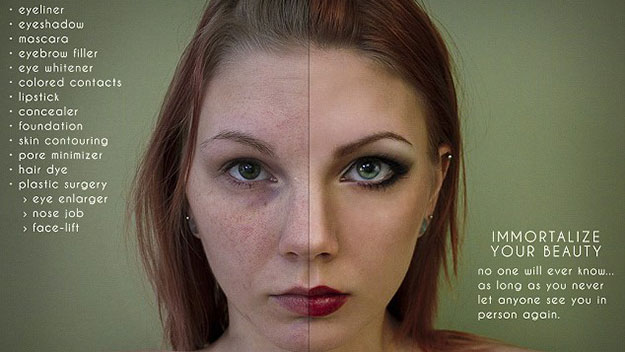 Artist reveals Photoshop deception in ads