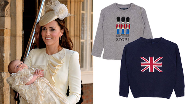 The Duchess of Cambridge and George with two of the gifts she has reportedly purchased for him.