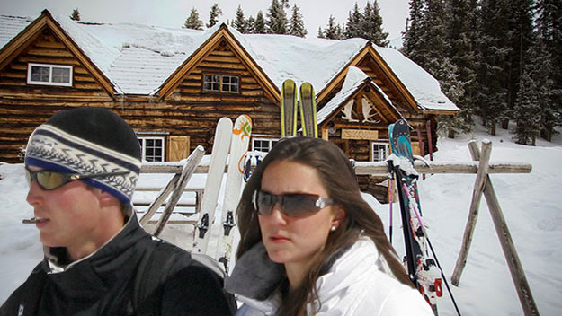 Prince William and Kate Middleton skii