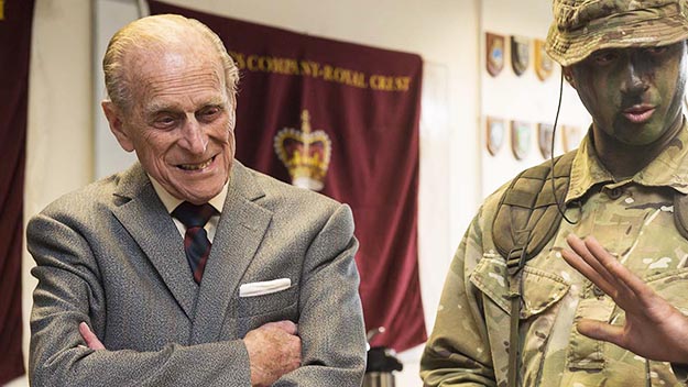 Prince Philip visiting Lille Barracks
