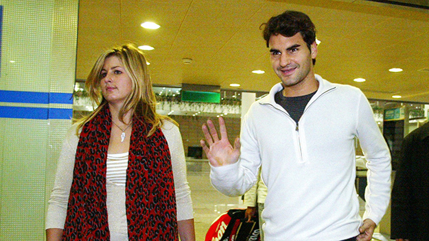 Roger Federer and wife, Mirka.