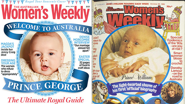 Prince George and Prince William as Australian Women's Weekly cover stars.
