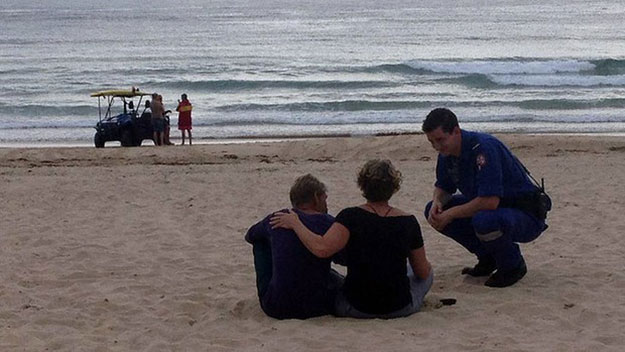 Shocked onlookers at Tathra beach this morning. Photo: Twitter.