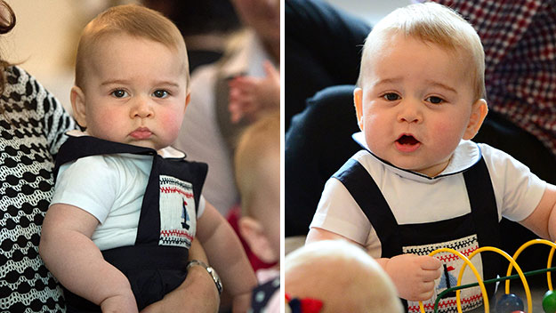Prince George's navy blue dungarees