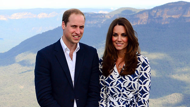 Prince William and Kate Middleton at Echo Point in the Blue Mountains.