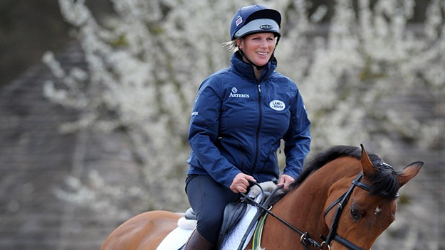 Zara Phillips horse riding