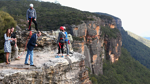 Prince William on cliff, Blue Mountains