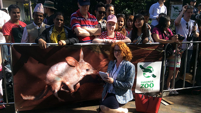 The Australian Women's Weekly's Royal Correspondent Juliet Rieden at Taronga Zoo.