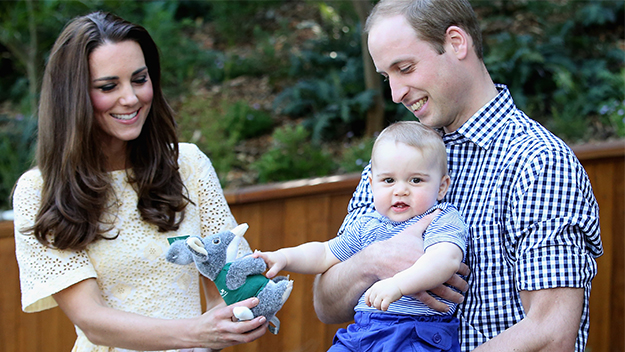 Prince William, Kate Middleton and Prince George 