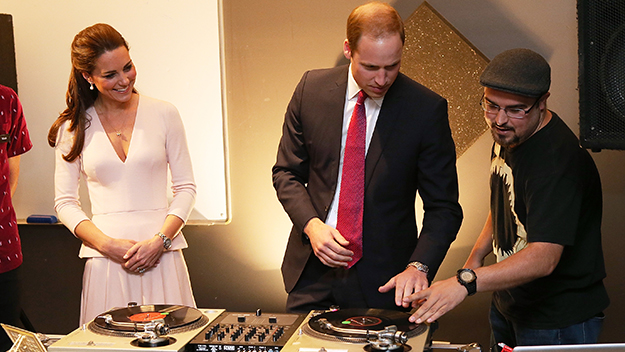 Kate Middleton and Prince William DJ