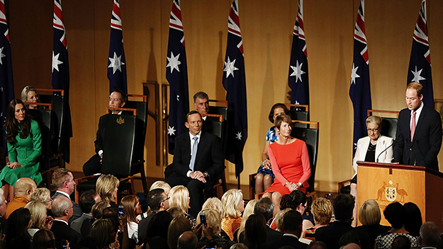 Prince William and Kate Middleton at Parliament House, Canberra