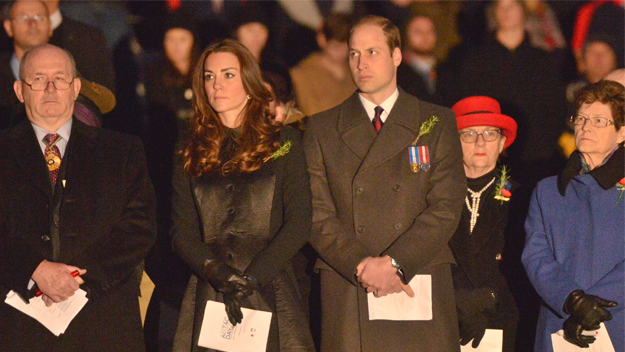 Prince William and Kate Middleton at Dawn Service