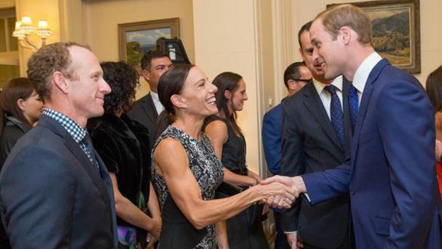 Prince William meeting Australian celebrities